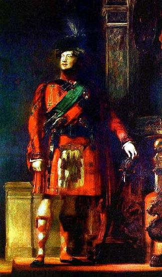 Sir David Wilkie Sir David Wilkie flattering portrait of the kilted King George IV for the Visit of King George IV to Scotland, with lighting chosen to tone down the b oil painting picture